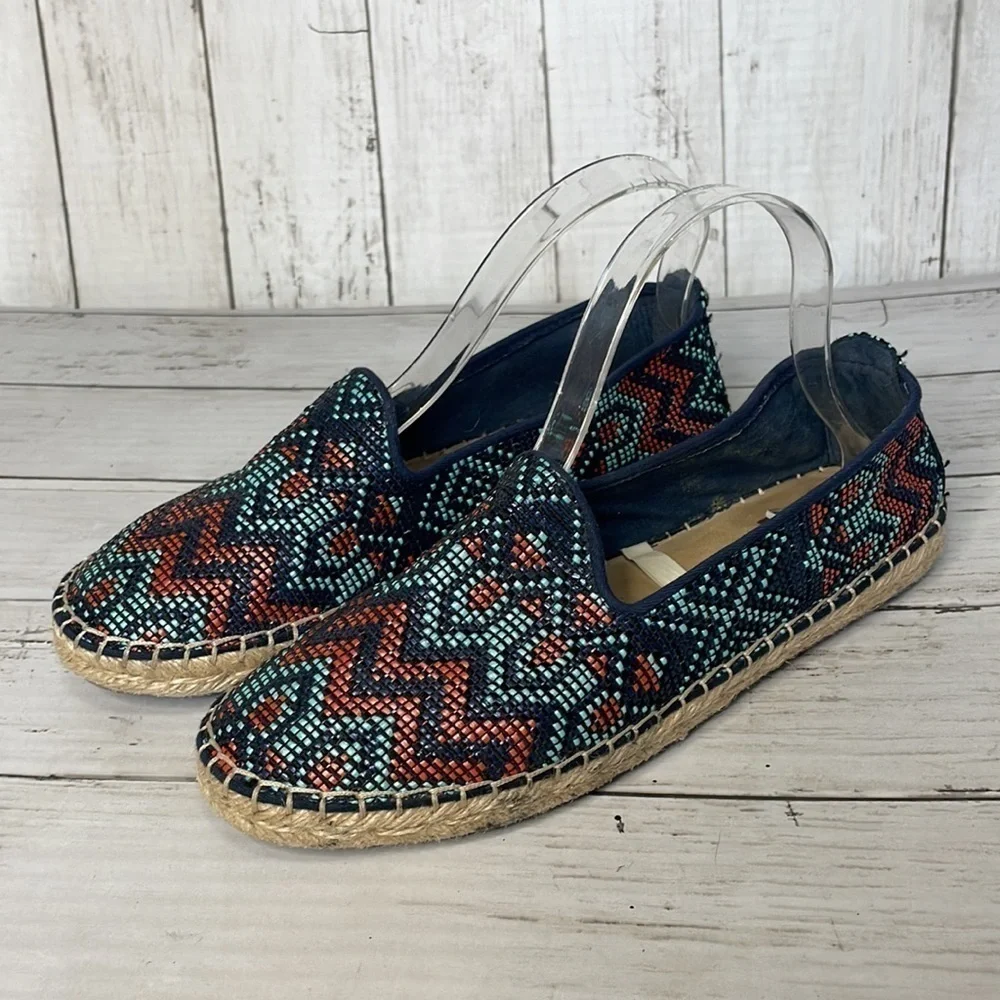 DV Dolce Vita Ottie Navy Woven Espadrilles